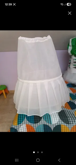 Cancán de comunión blanco