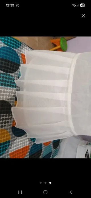 Cancán de comunión blanco