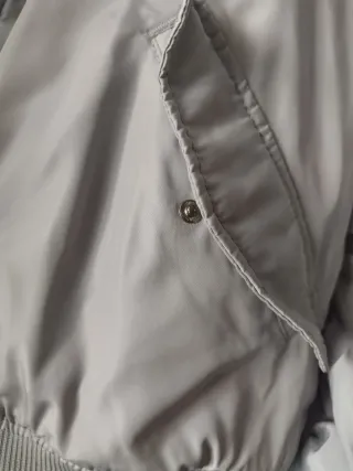 Chaqueta Bomber Gris Naranja