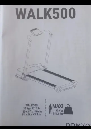 Cinta de andar plegable domyos walk 500