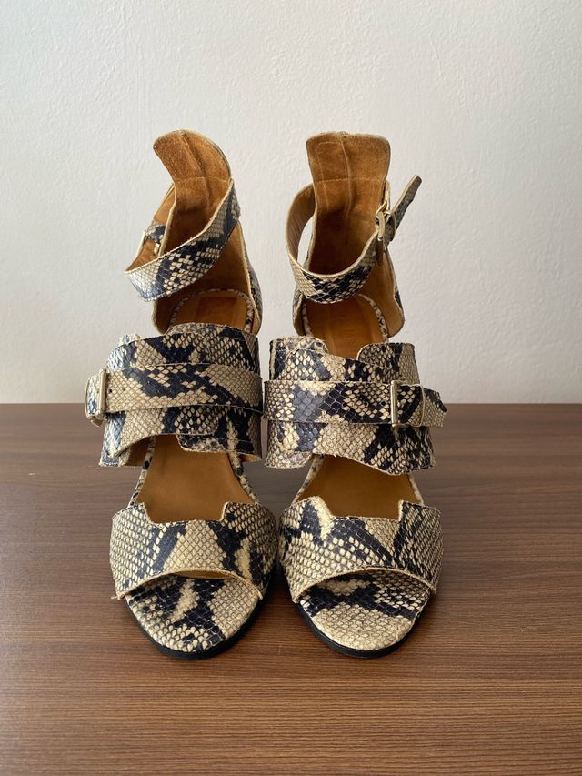 Sandalias imitación pitón Tara Jarmon