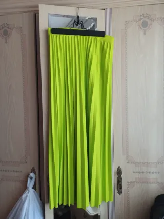 Falda larga Only verde lima talla única