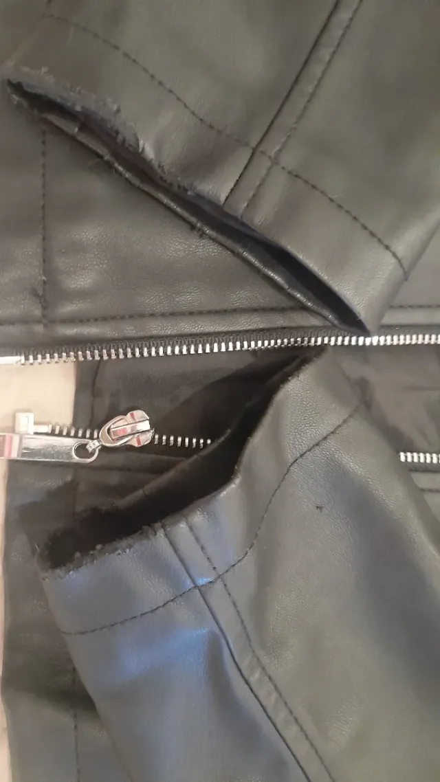 Chaqueta polipiel Zara Talla M Negra