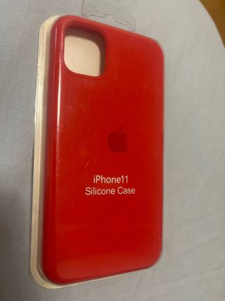 Funda iPhone 11 Roja Apple Silicona