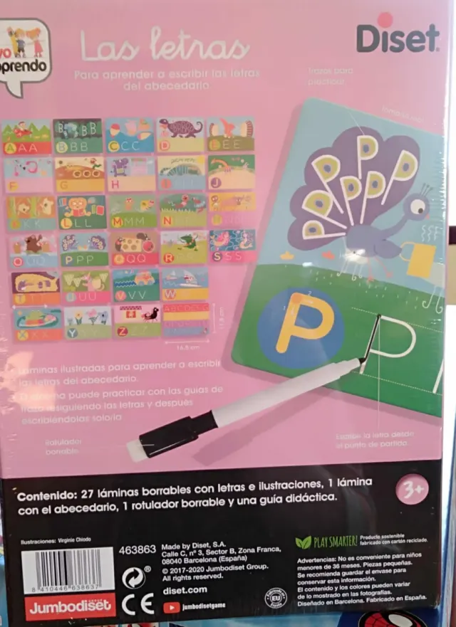 Letras aprender a escribir DISET. +3años.SIN ABRIR