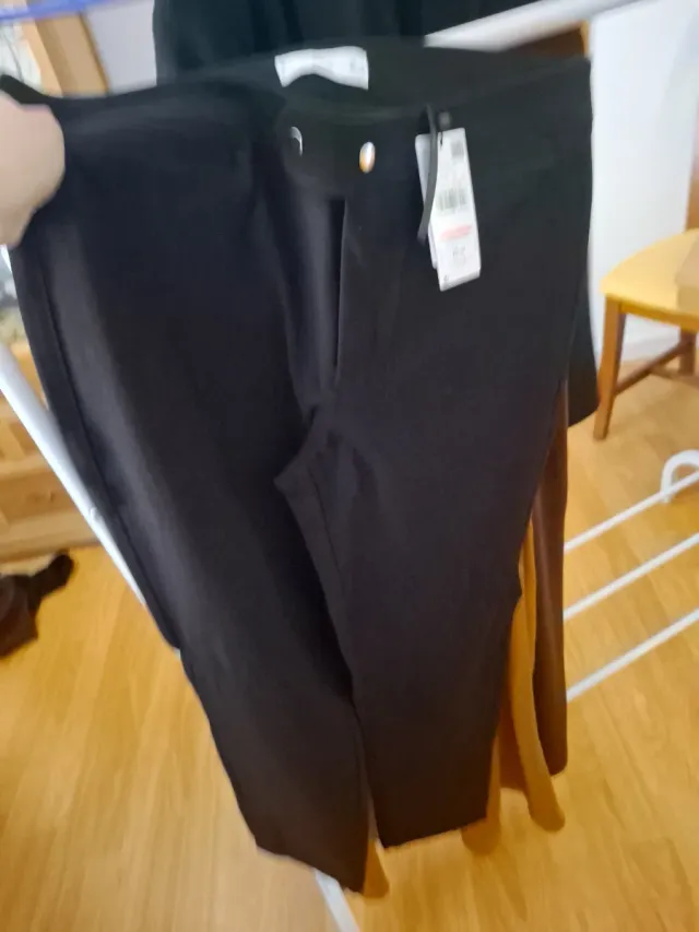 Pantalón Mango Talla 44 Negro