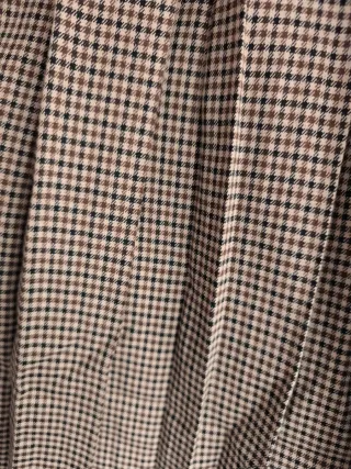 Falda pantalón cuadros beige y marrón