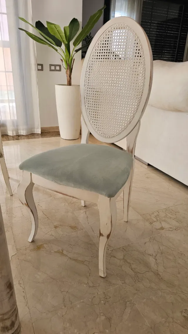 Sillas Katatori Rattan y Terciopelo