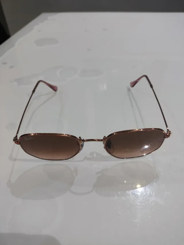 Gafas de sol Ray-Ban Hexagonal Dorado Marrón