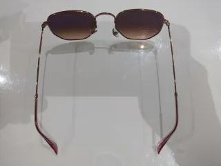 Gafas de sol Ray-Ban Hexagonal Dorado Marrón