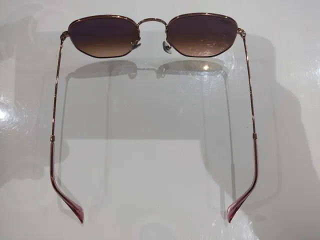 Gafas de sol Ray-Ban Hexagonal Dorado Marrón