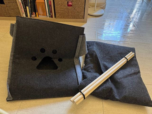 Tenda per animali domestici grigia