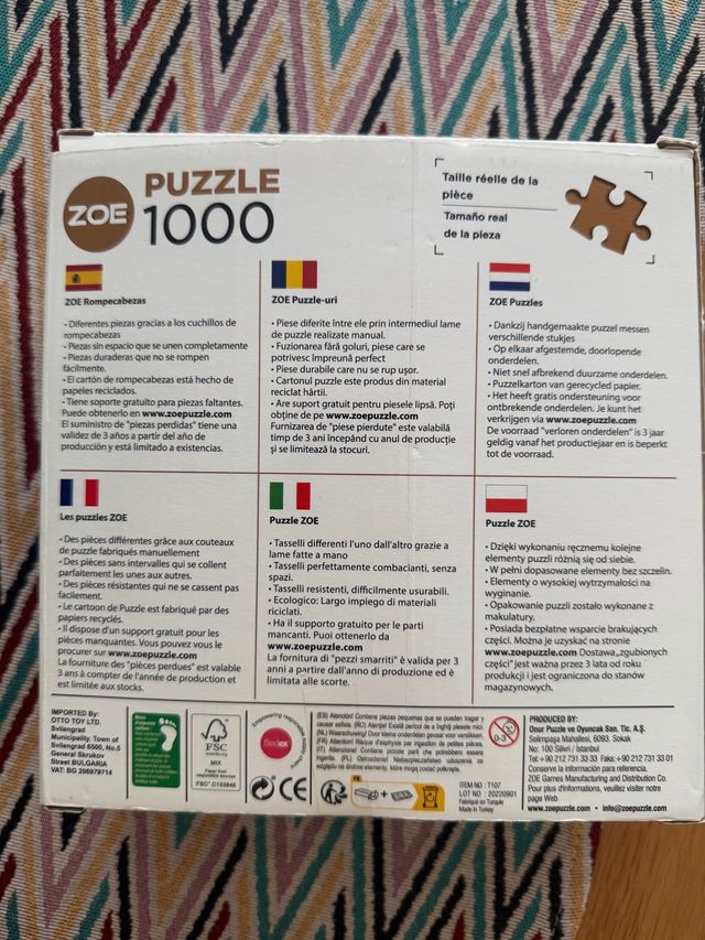 Puzzle 1000 piezas París Torre Eiffel