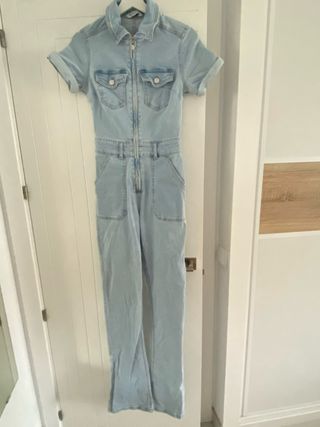 Mono vaquero corto azul