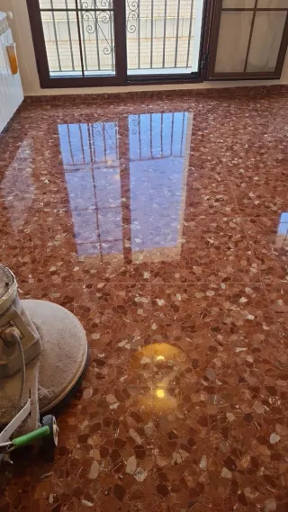 Cristalizado de terrazo y mármol