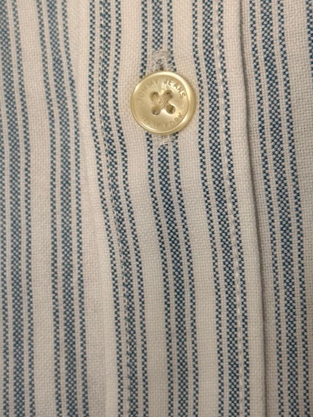 Camisa Tommy Hilfiger Rayas Azul y Blanca