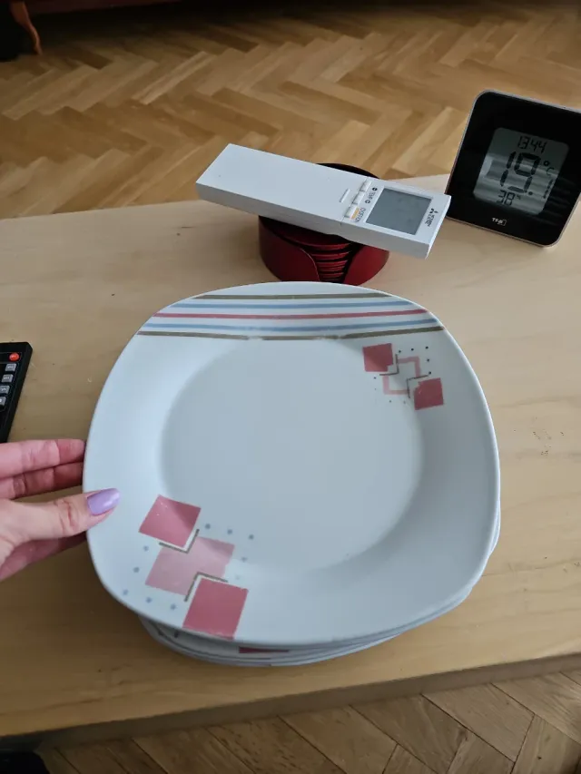 6 Platos Lisos Llanos Vajilla Porcelana