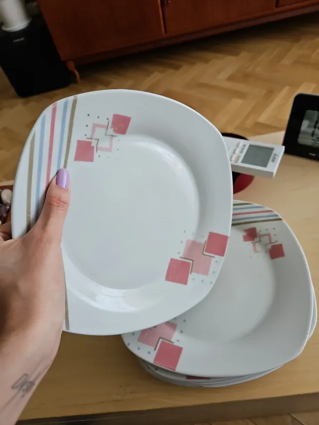 6 Platos Lisos Llanos Vajilla Porcelana