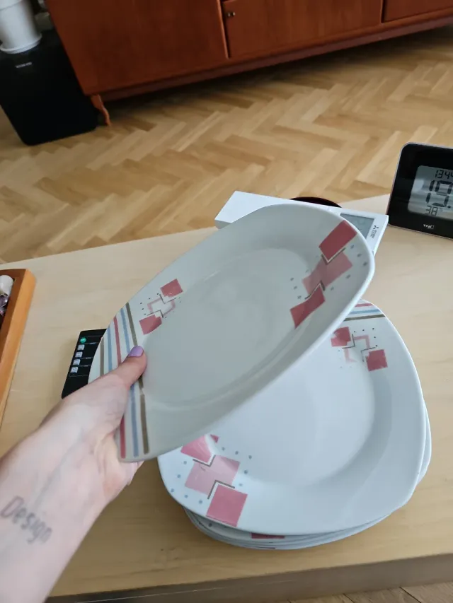 6 Platos Lisos Llanos Vajilla Porcelana