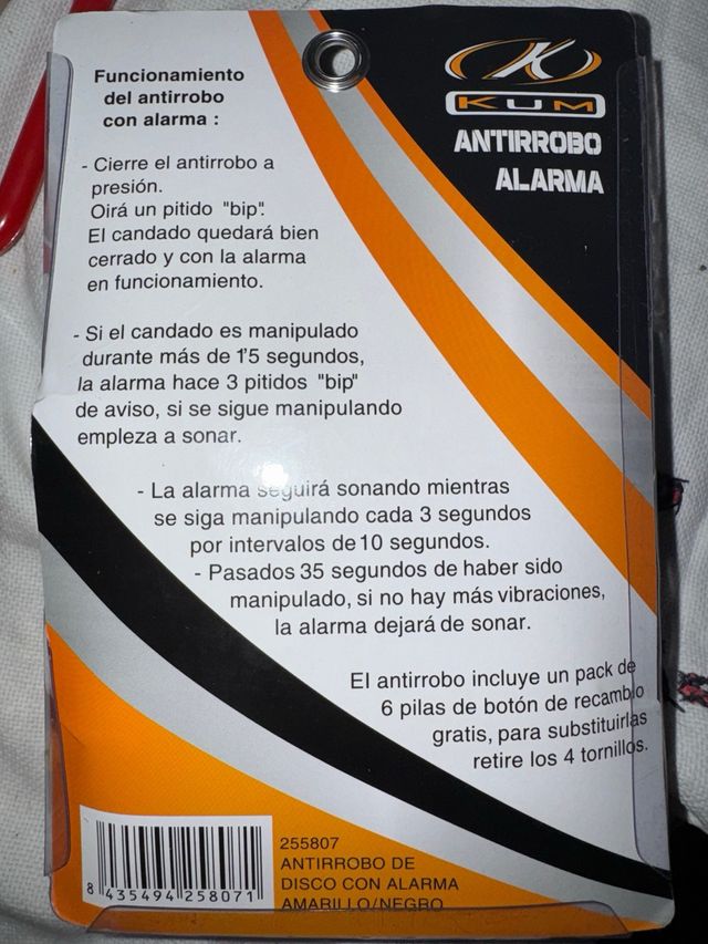Alarma Antirrobo KUM Moto 110 Db