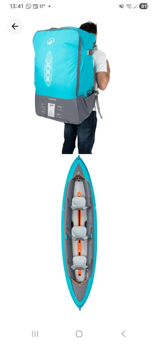 Kayak hinchable Tribord 3P