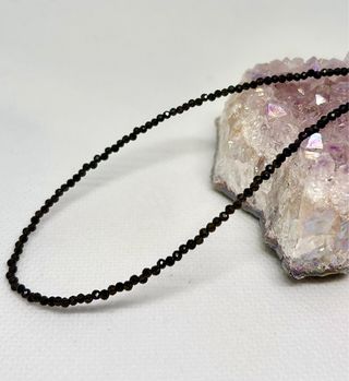 Collar Obsidiana con cuentas naturales