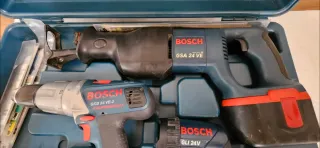 Conjunto Bosch Batería 24V,Taladro, Sierra, Foco