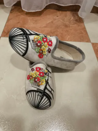 Zapatillas DeValverde Mujer Flores Bicicleta