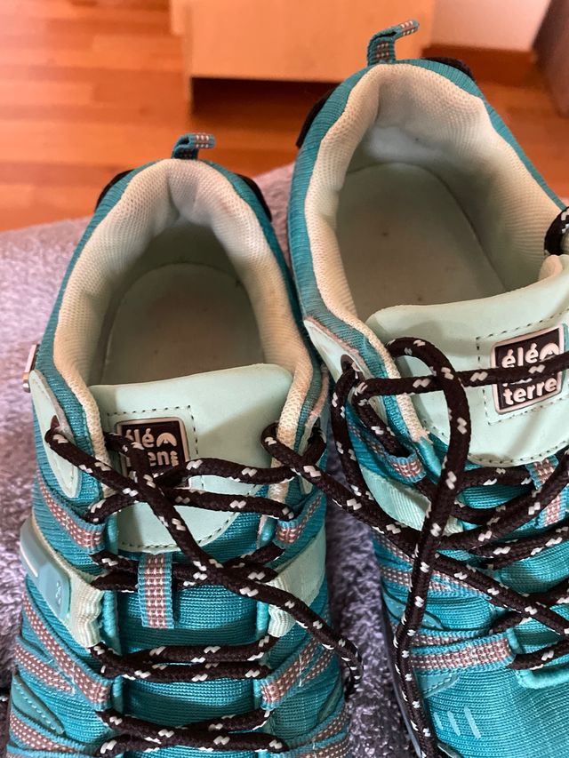 Zapatillas trekking ELEMENTERRE negras y turquesa