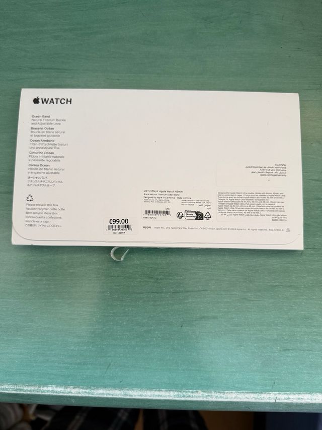 Correa Apple Watch 49mm Negra Ocean