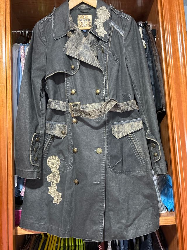 Abrigo vaquero tipo vintage doble pecho