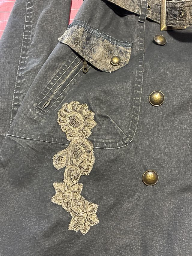 Abrigo vaquero tipo vintage doble pecho