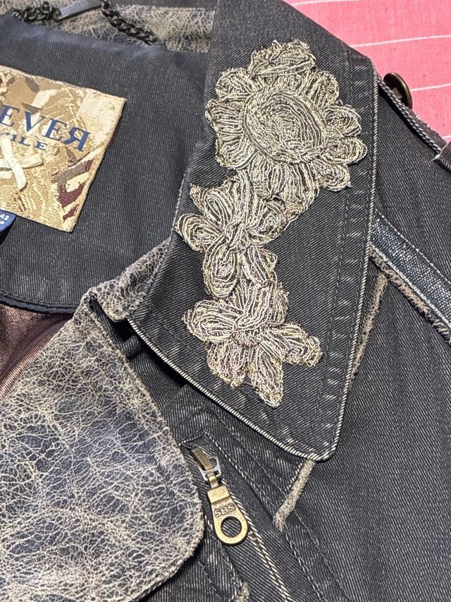 Abrigo vaquero tipo vintage doble pecho