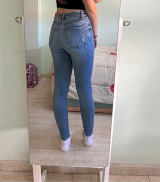 Pantalones Vaqueros Azules Rotos