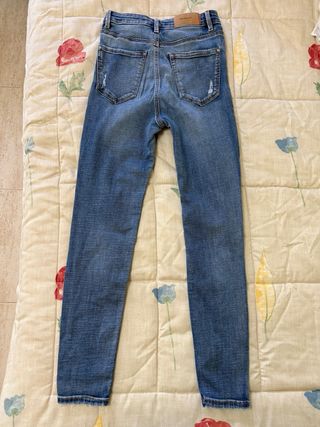 Pantalones Vaqueros Azules Rotos