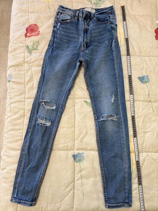 Pantalones Vaqueros Azules Rotos