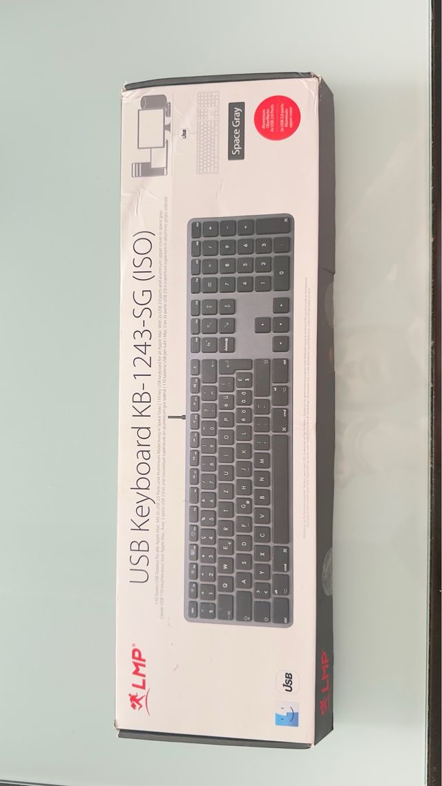 Teclado USB LMP KB-1243-SG (ISO) Space Gray
