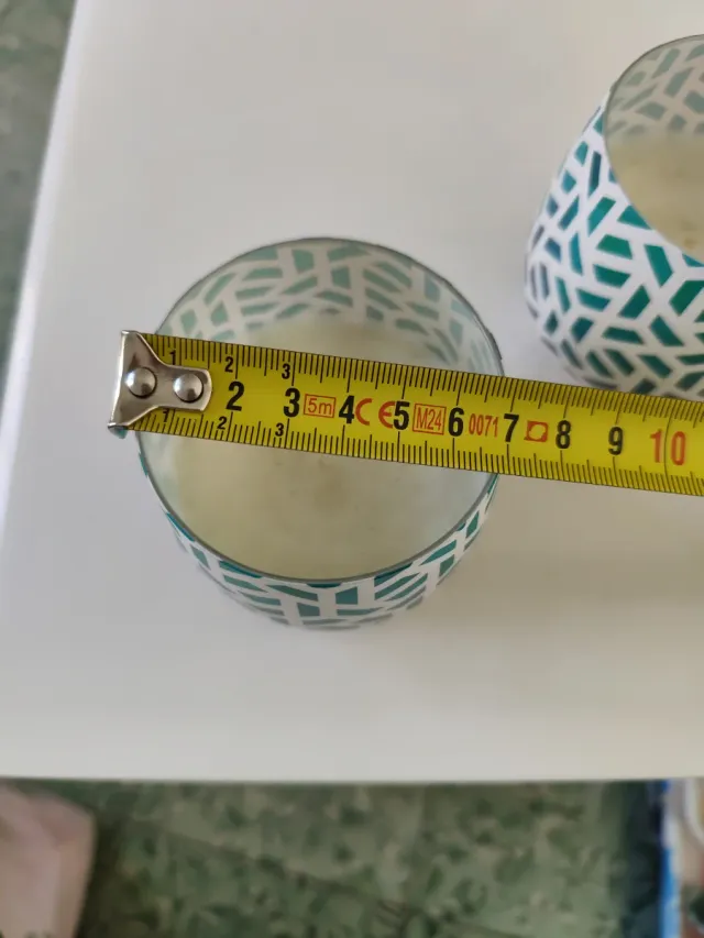 Juego de 2 velas decorativas de cristal