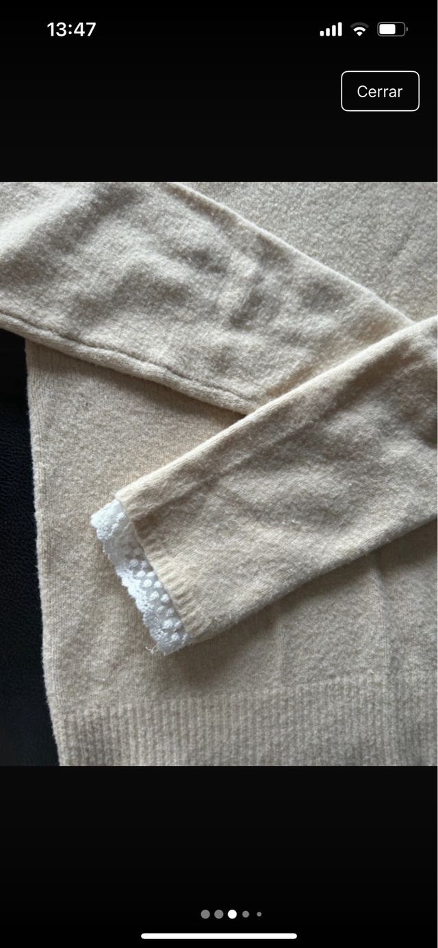 Jersey Zara cuello alto beige