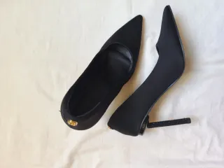 Zapatos tacón River Island negros T39