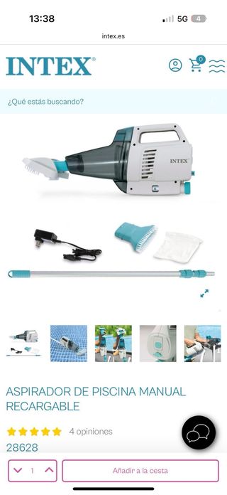 Aspiradora manual recargable Intex