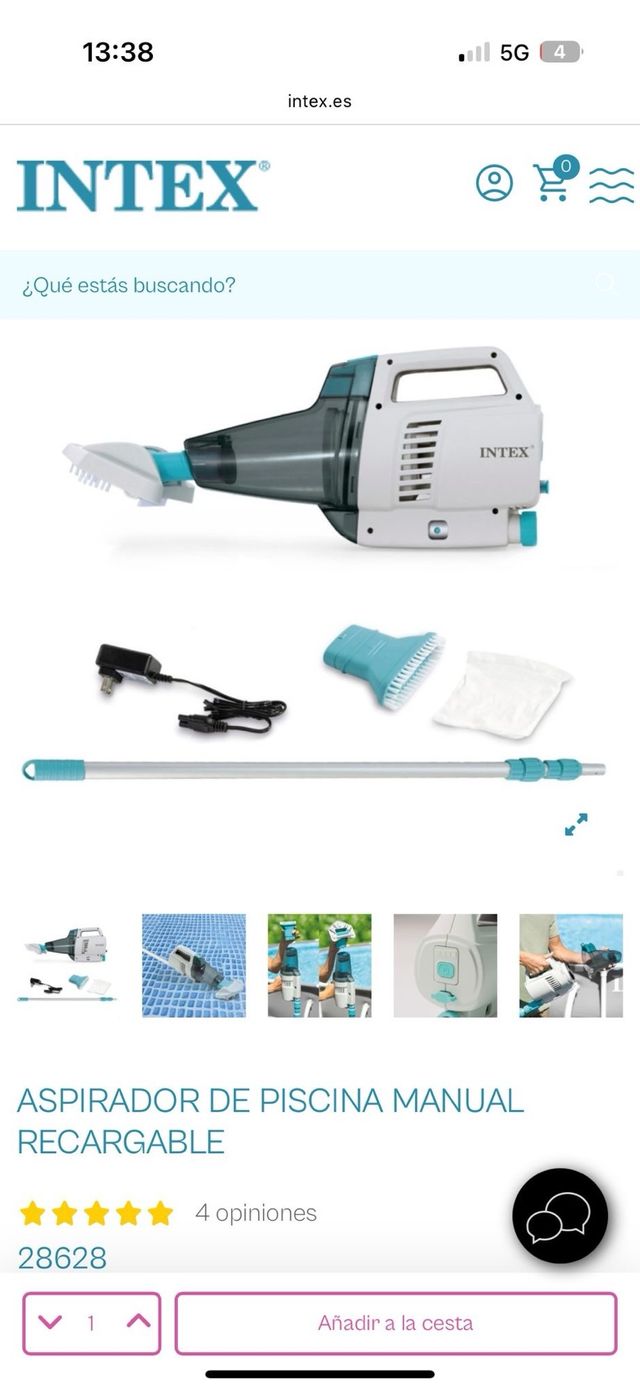 Aspiradora manual recargable Intex