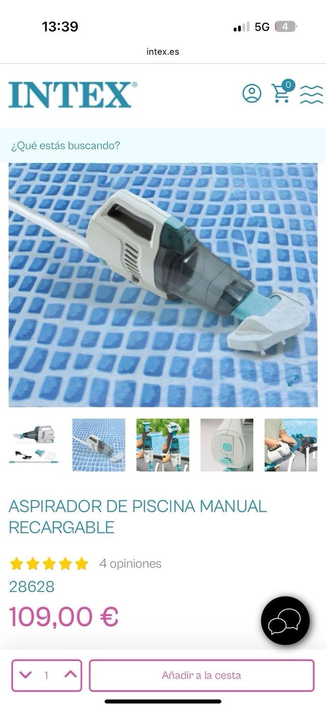 Aspiradora manual recargable Intex