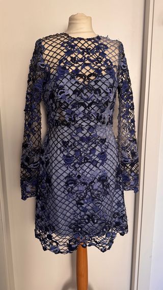 Vestido de fiesta azul y negro talla M