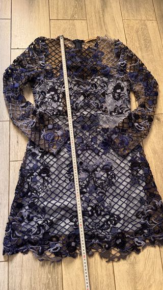 Vestido de fiesta azul y negro talla M