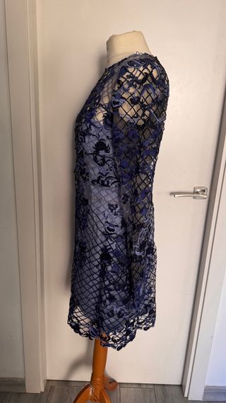 Vestido de fiesta azul y negro talla M