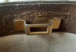 Bolso Gucci lona y cuero años 70