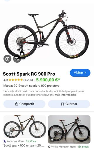 Scott Spark RC 900 Pro Carbono tope gama