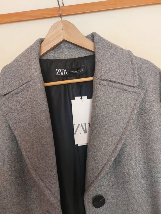 Abrigo largo gris Zara oversize ( talla como una M