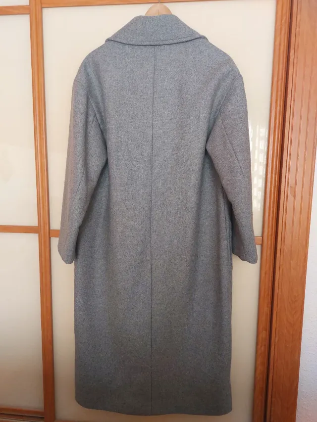 Abrigo largo gris Zara oversize ( talla como una M